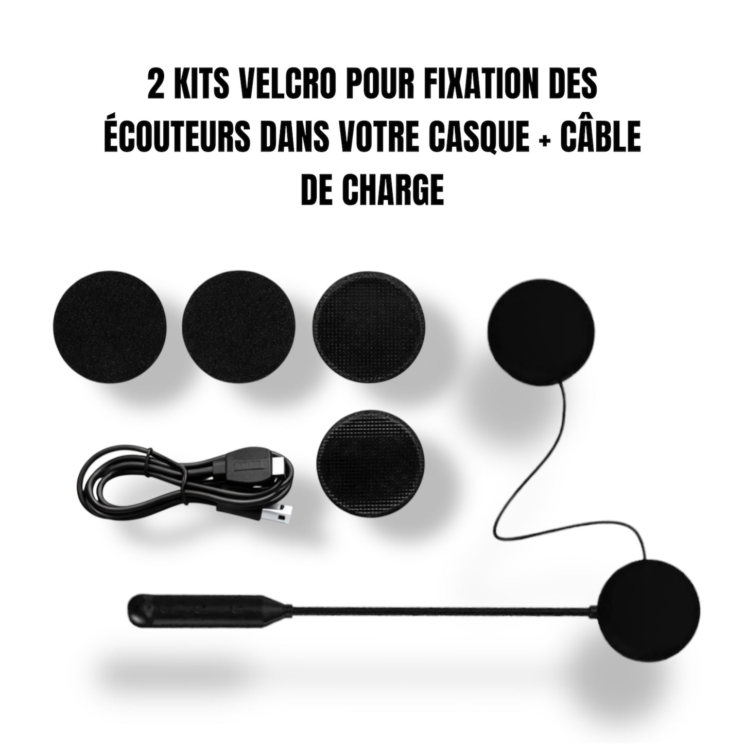 Intercom Moto Bluetooth - Kit main libre casque avec micro perche - Intercom universel
