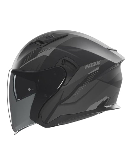Casque jet NOX N130 noir gris