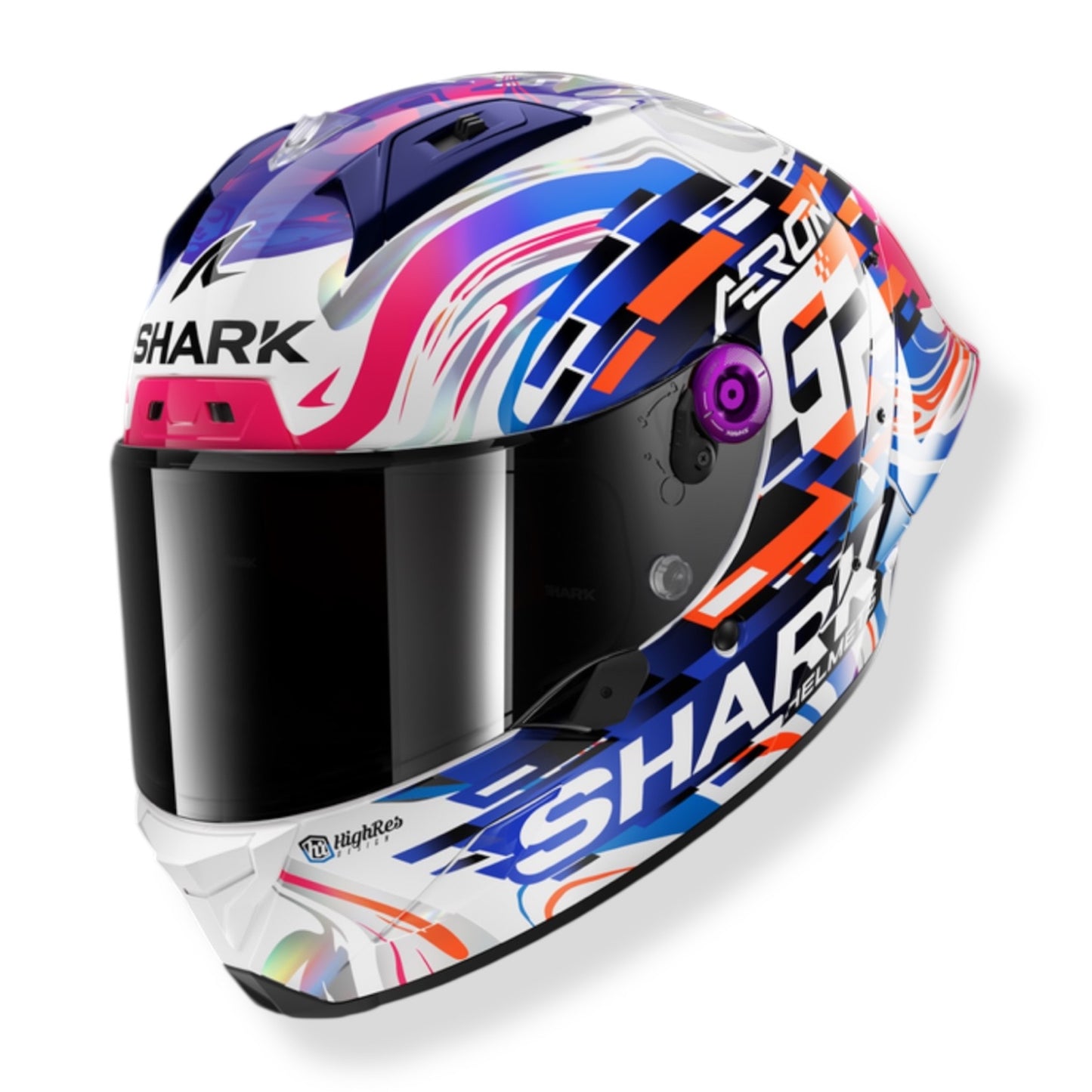 Casque aeron gp replica zarco violet bleu