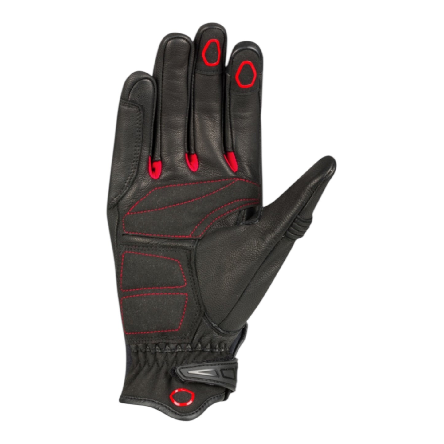 Gants bering radial noir rouge