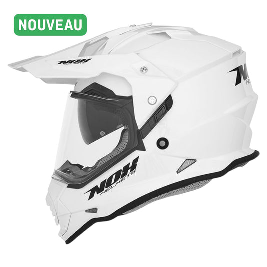 Casque NOX N312 blanc brillant