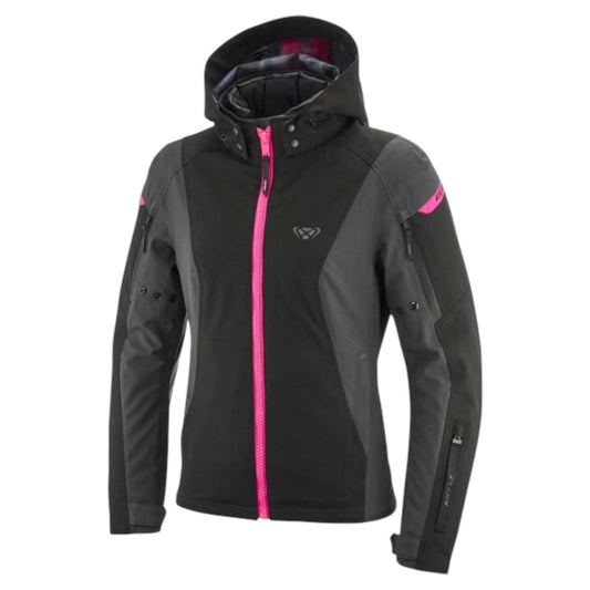 Blouson Femme Ixon Lady Burning Anthracite Noir Rose