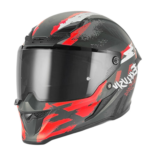 Casque NOX Goliath Cat D noir mat rouge
