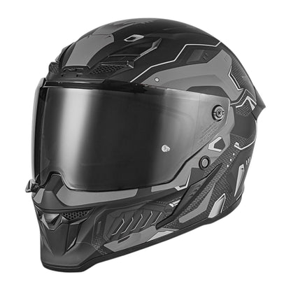 Casque NOX Goliath berserck noir mat argent